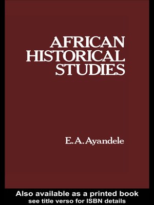 cover image of African Historical Studies